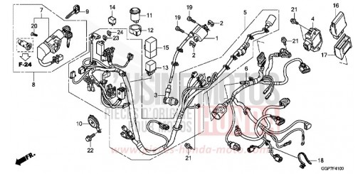 FAISCEAU DES FILS (NSC50/MPD/WH) NSC50WHC de 2012